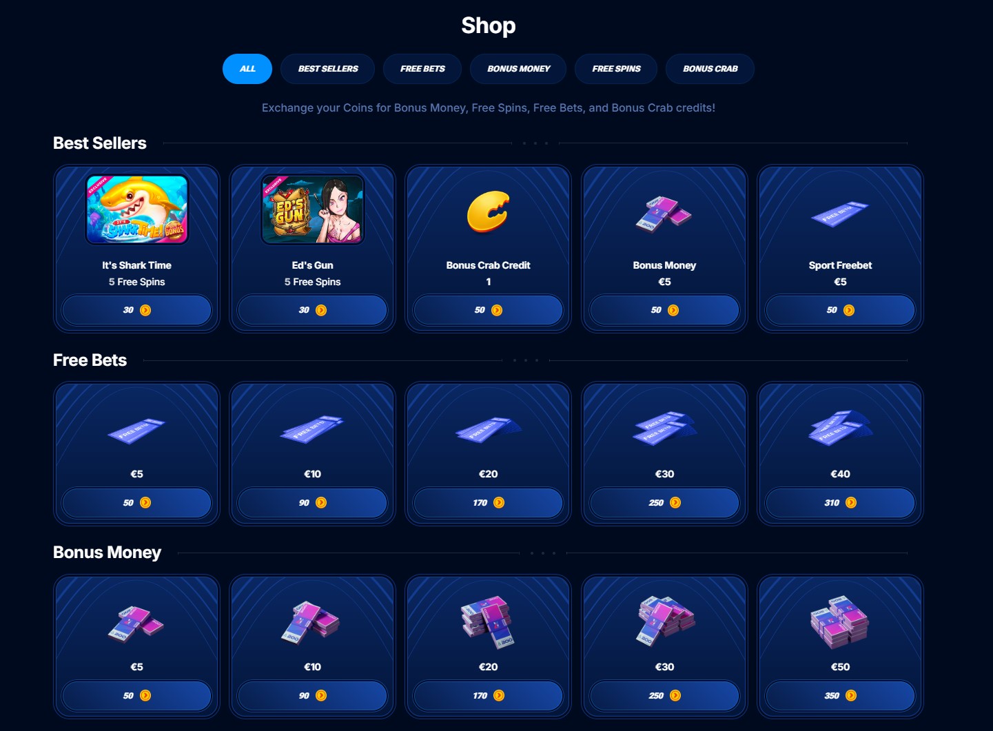 Kuvakaappaus Boomerang Betin bonuskaupasta